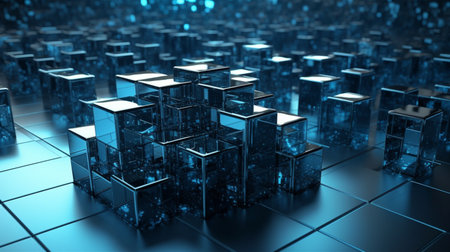 Abstract of cubes backgroundの素材