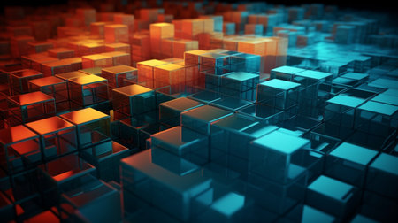 Abstract of cubes backgroundの素材