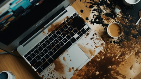 COFFEE spill on lap topの素材