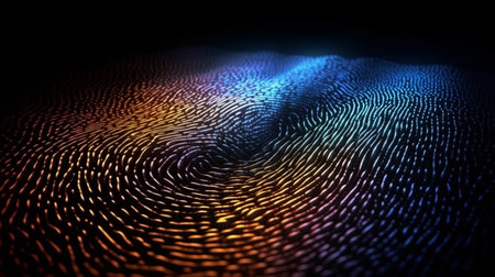 glowing fingerprint texture backgroundの素材