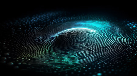glowing fingerprint texture backgroundの素材