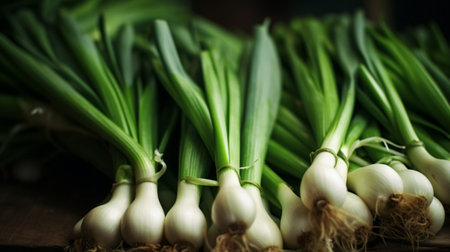 green onion background. close upの素材