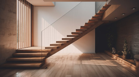minimalism style stairs backgroundの素材