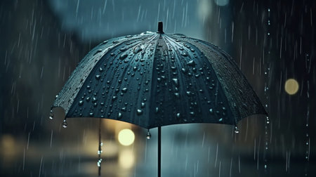 rain drops falling umbrella. extreme upの素材