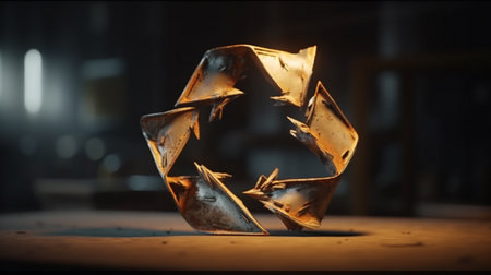 recycle arrows close upの素材