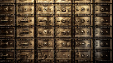 safe deposit box backgroundの素材