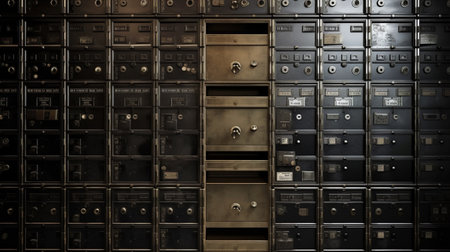 safe deposit box backgroundの素材