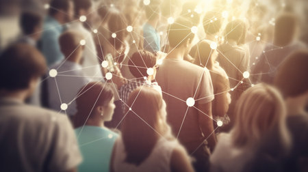 connecting peoples Generated AIの素材