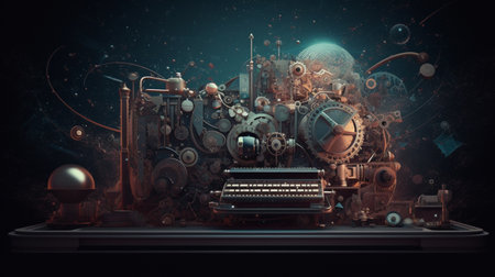 Astral wallpapers composition with machineの素材