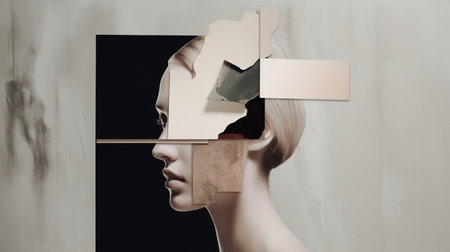 Art contemporary collage. minimalismの素材