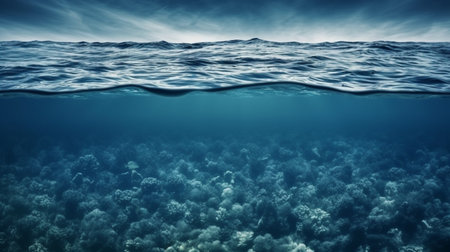 Blue Ocean concept backgroundの素材