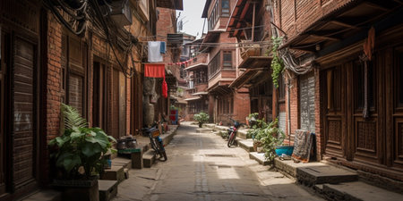 Bhaktapur street front viewの素材