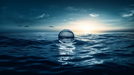 Blue Ocean concept backgroundの素材