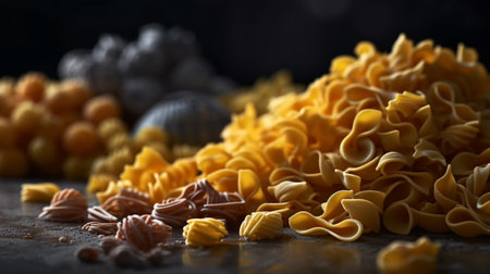 Bunch of various raw cake on stone surfaceの素材