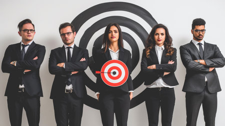 target leadership and team business conceptの素材