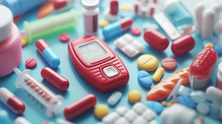 Diabetes concept close upの素材