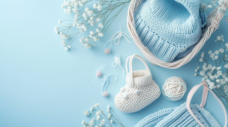 newborn baby bag blue tonesの素材