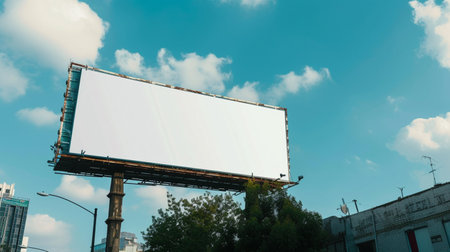 blank billboard on the streetの素材