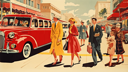 vintage print designs from various yearsの素材