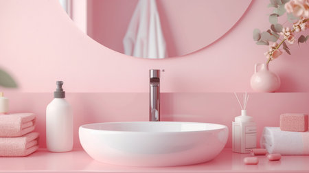 Assortment of personal hygiene items.の素材