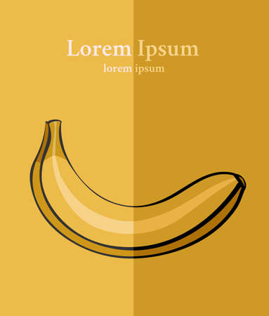 Banana paper. Vintage postcard. Flat style in graphic design. Buのイラスト素材