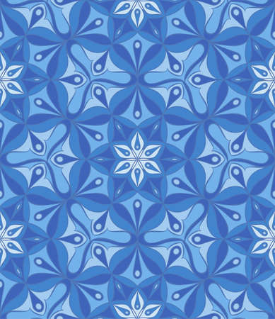 Oriental floral seamless pattern. Geometric abstract background. Template for textile. Retro background in oriental style.のイラスト素材