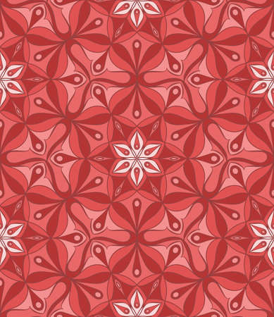 Oriental floral seamless pattern. Geometric abstract background. Template for textile. Retro background in oriental style.のイラスト素材