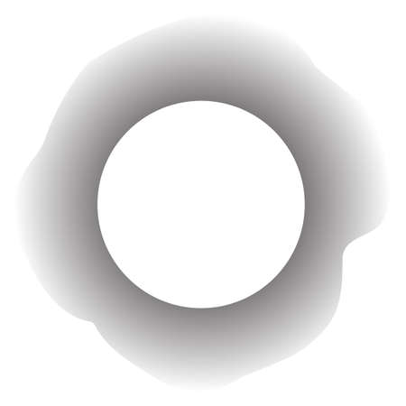 Monochrome frame, stylized with watercolor. A background in the form of a circle. Black and white template for poster, business card, invitation card, certificate, web, flyer, logo, postcard.のイラスト素材