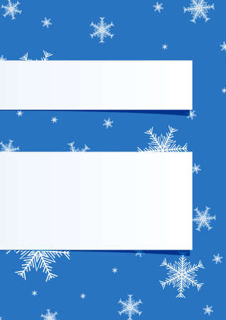 Christmas vintage background of standard size. Banner with white background for text. Template for the poster. Texture with snowflakes. Rectangular shape for the announcement.のイラスト素材