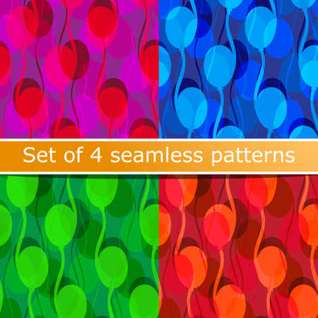 Seamless pattern of stylized balloons with shadow. Set of beautiful backgrounds. Background for children. Background for the design of children's day. Template for printing on fabric.のイラスト素材