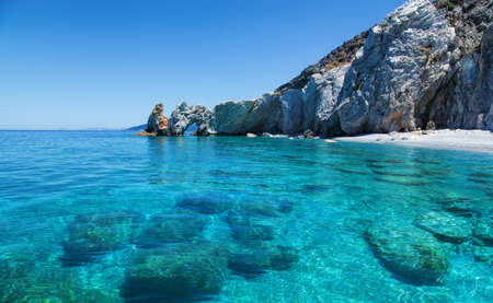 Beautiful beach with very clear waterの写真素材
