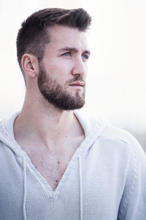 Portrait of an attractive man with beard