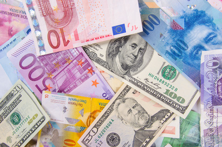 Currency mix, cloe upの写真素材