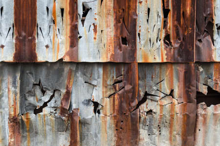 Old rusty metal wall patternの写真素材