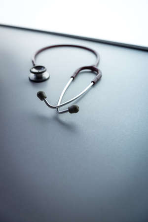 Stethoscope on the Doctor's table. Medical concept with a copy spaceの写真素材