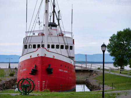 Maritime museum of Quebec boat Ernest Lapointe. Quebec Canada.