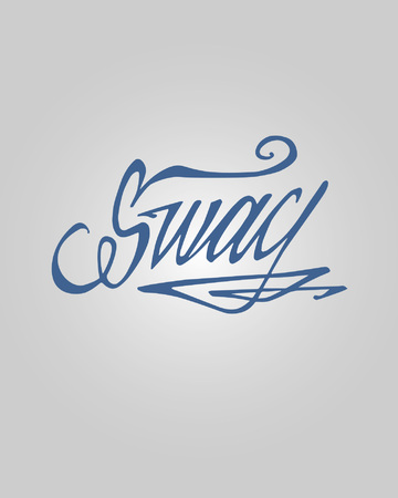 Hand drawn vector illustration or drawing of the word: Swag, in a handwritten styleのイラスト素材