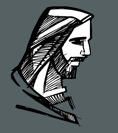 Jesus faceのイラスト素材