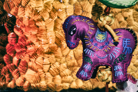 Chinese horse toyの写真素材