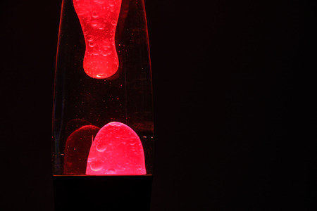 Photograph of a retro red lava lampのeditorial素材