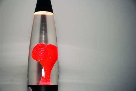 Photograph of a retro red lava lampのeditorial素材