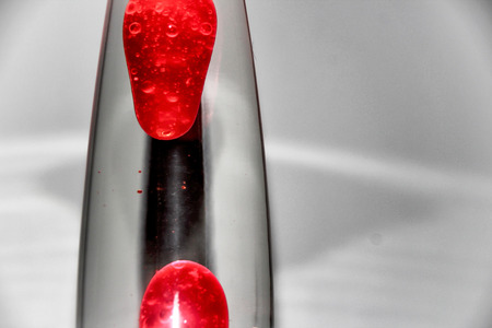 Photograph of a retro red lava lampのeditorial素材