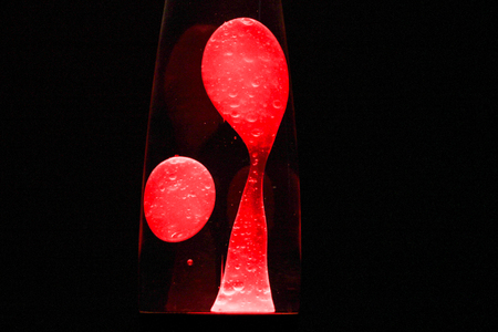 Photograph of a retro red lava lampのeditorial素材