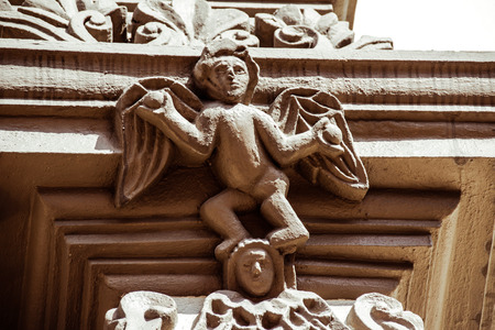 Monterrey, Nuevo Leon / Mexico - 10 10 2016: Angel statue in Monterrey Cathedralのeditorial素材