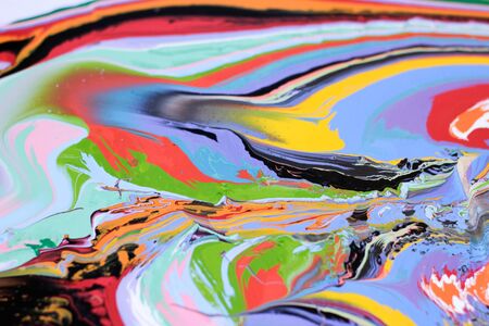 Photograph of a colorful paint abstract patternの写真素材