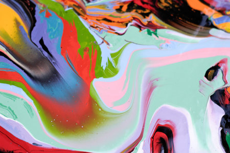 Photograph of a colorful paint abstract patternの写真素材