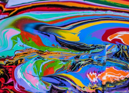 Photograph of a colorful paint abstract patternの写真素材