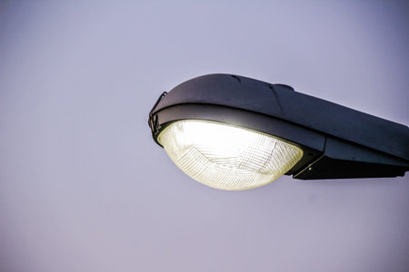 Photograph of a street lamp close upの写真素材