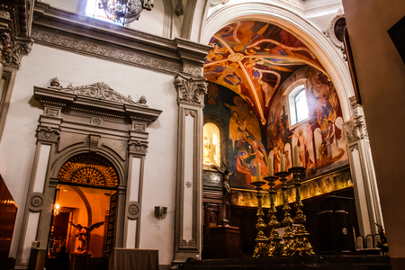 Photograph of an inner detail of Monterrey Mexico City Cathedralのeditorial素材