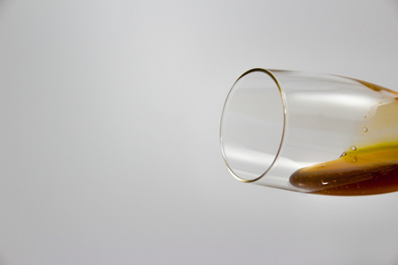Photograph of a cristal cup with honeyの写真素材
